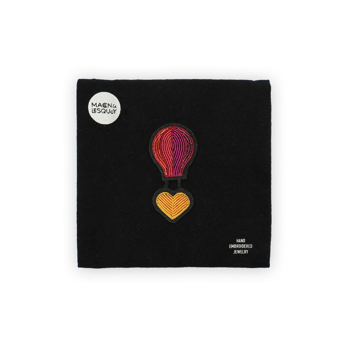 Brosche Luftballon mit Herz