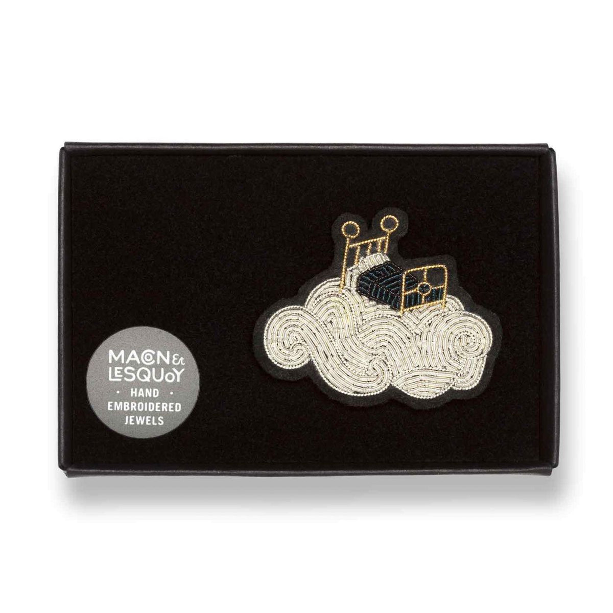 Brosche fliegendes Bett