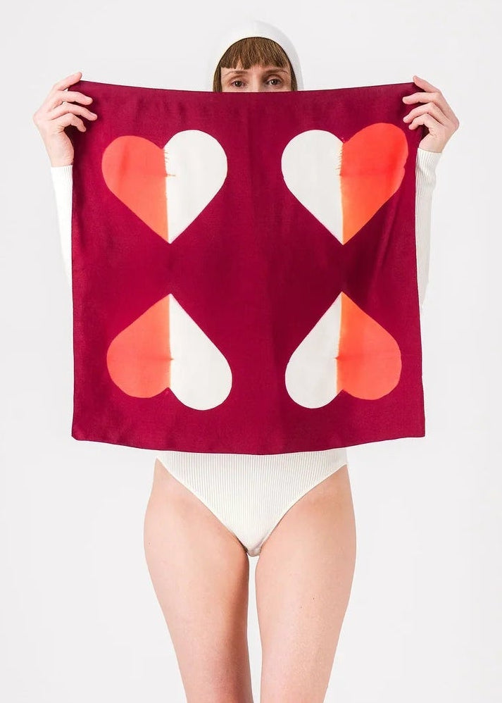 LOVE Bandana - kyoto red&coral