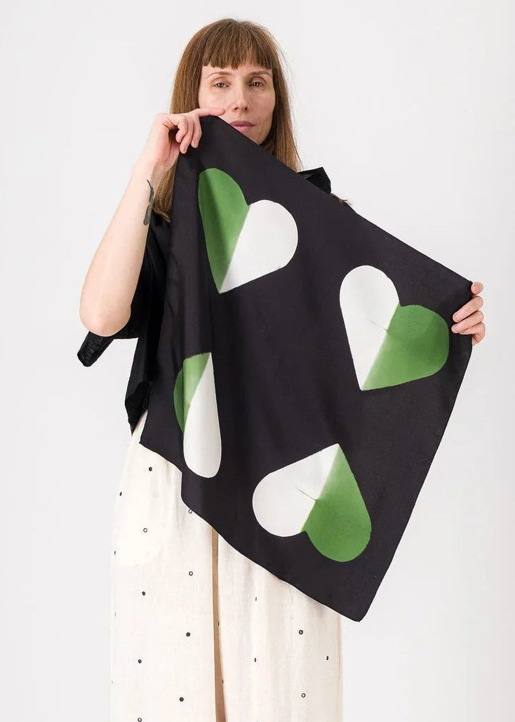 LOVE Bandana - green&black