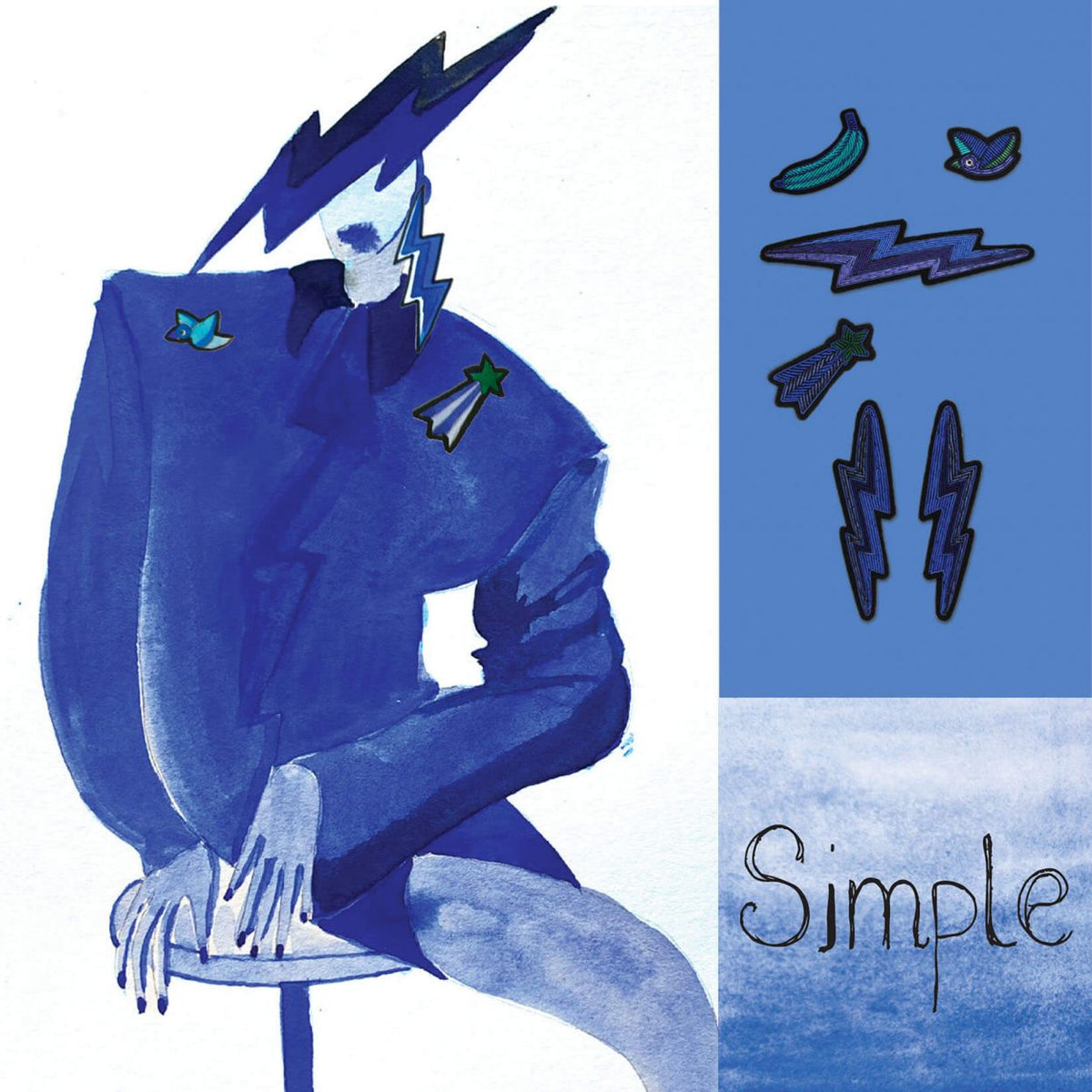 Brosche Blue little Bird