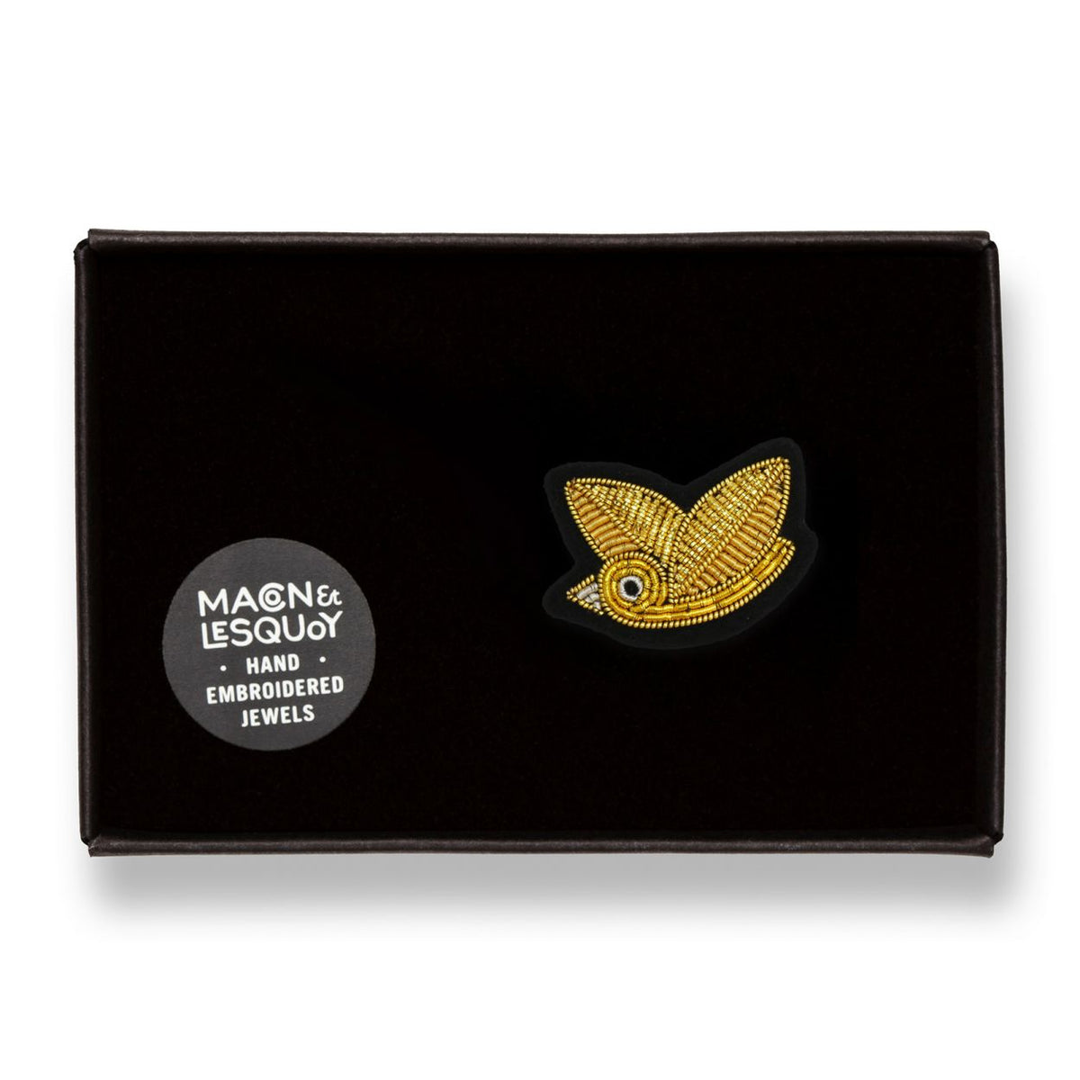 Brosche Golden little Bird