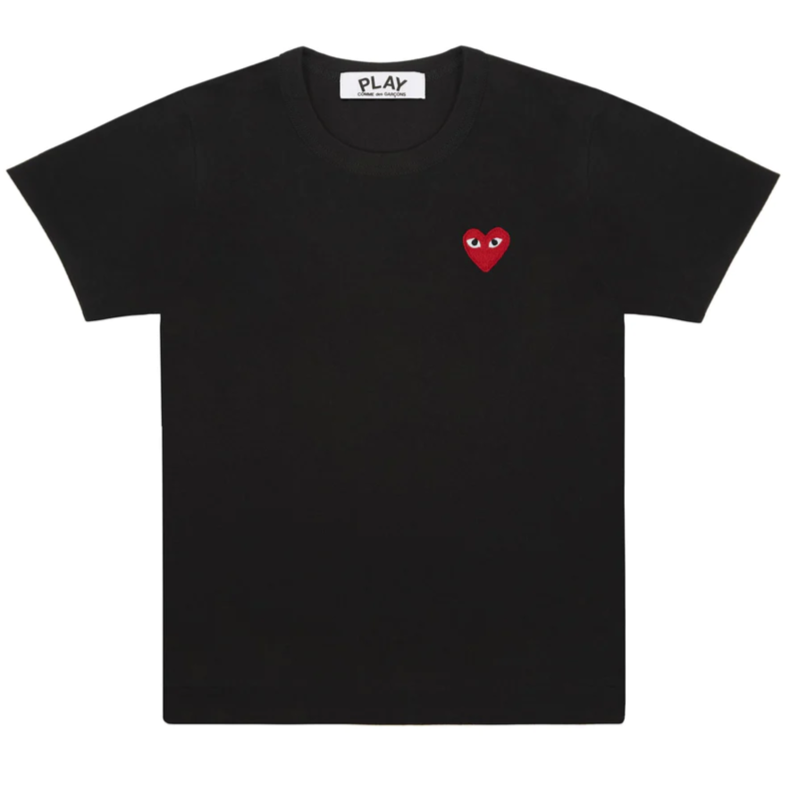 PLAY UNISEX T-Shirt schwarz Herz rot