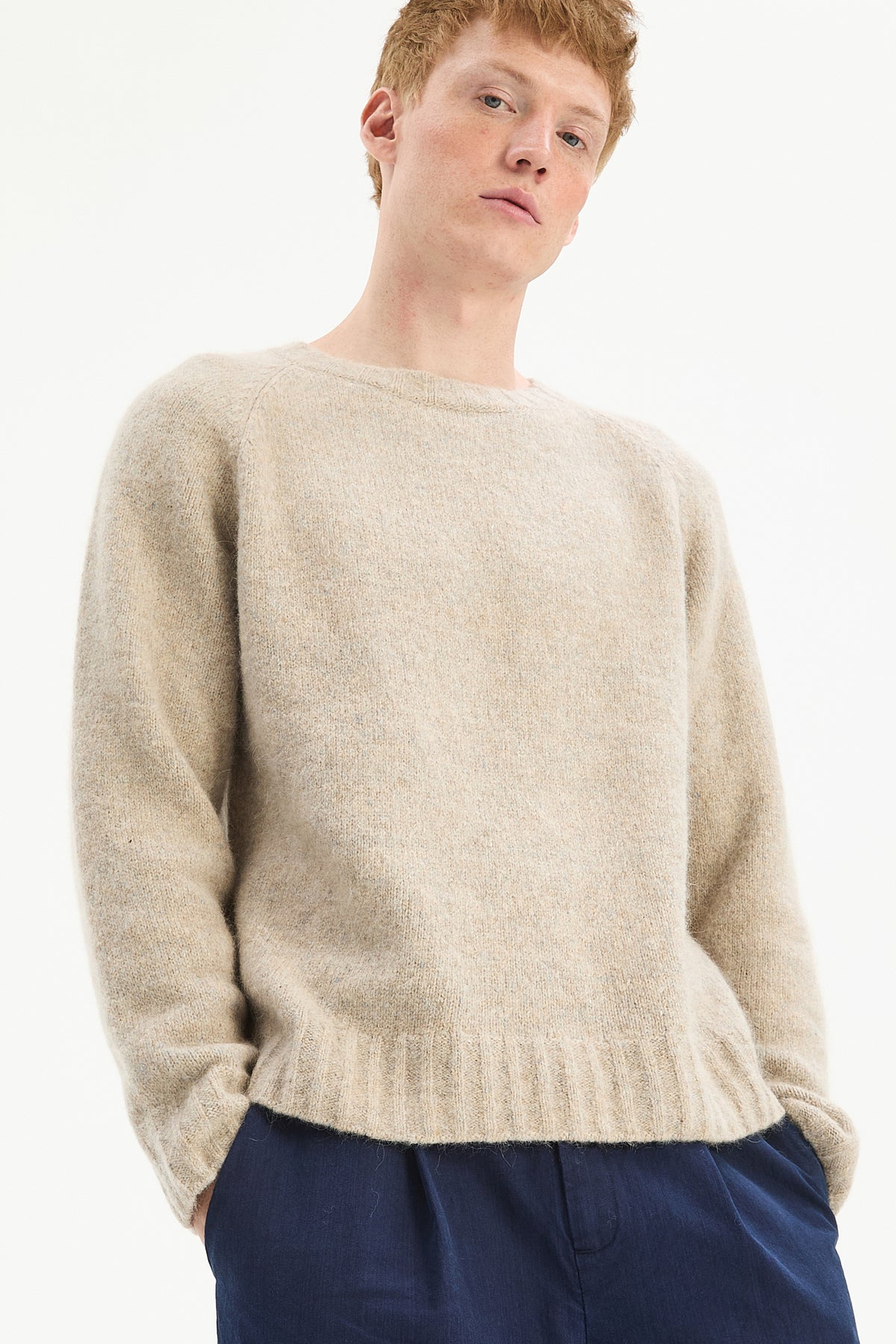 Pullover Crewneck Raglan - ecru