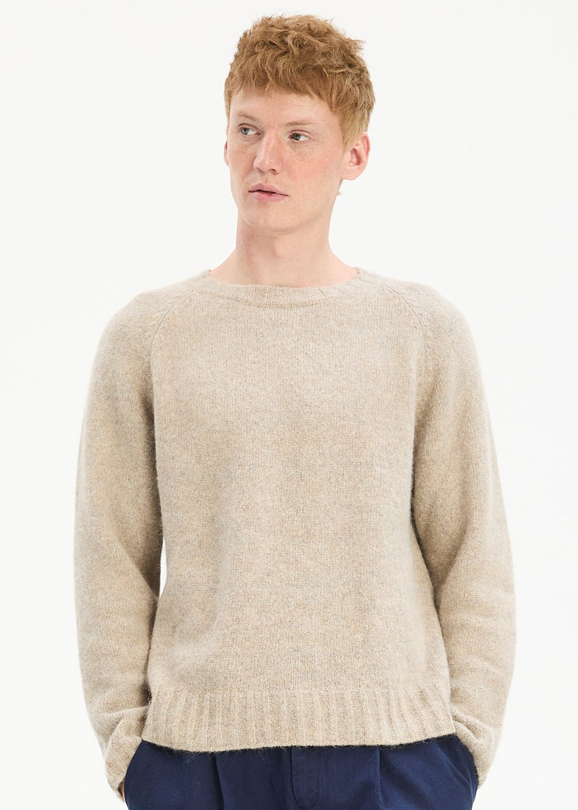 Pullover Crewneck Raglan - ecru