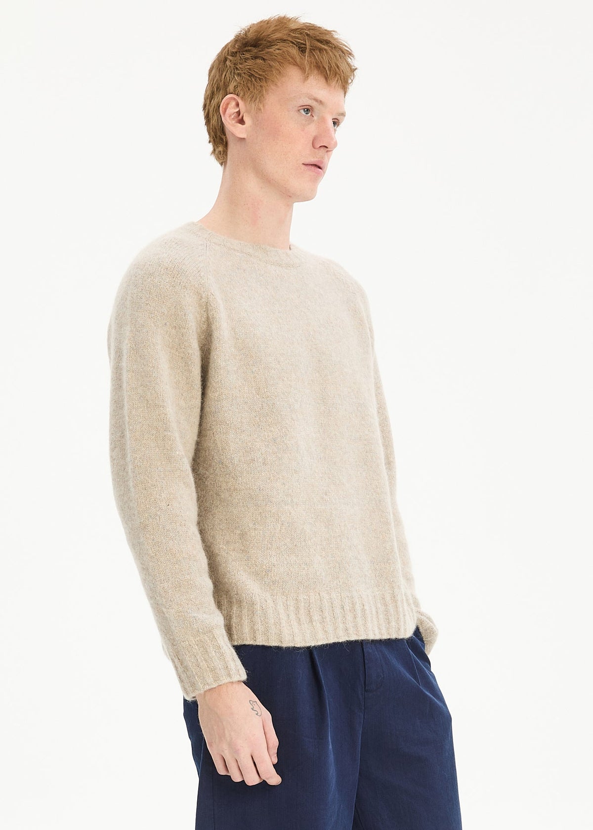Pullover Crewneck Raglan - ecru