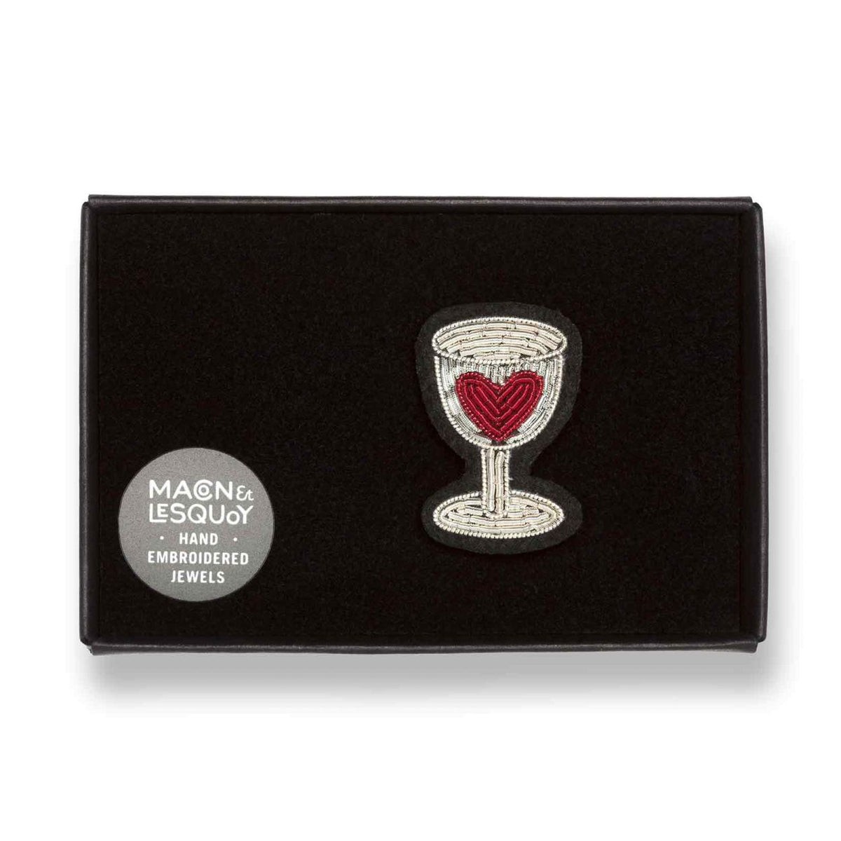 Brosche Herz im Glas